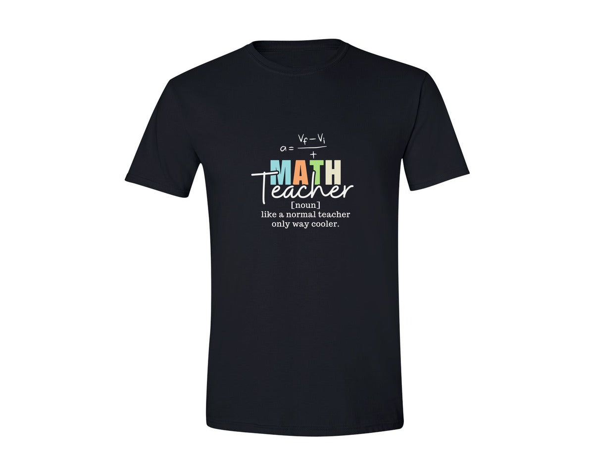 brand:Generic|color:Black|Funny Math Teacher Definition Math Graphic T-Shirt