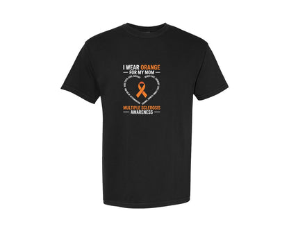 brand:Comfort Colors|color:Black|Multiple Sclerosis Awareness Ribbon 2 Graphic T-Shirt