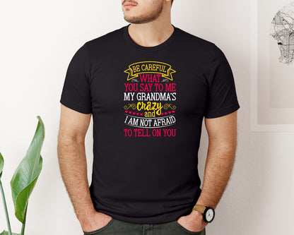 brand:Bella Canvas|color:Black|Funny Grandma Tshirt Quote Graphic T-Shirt