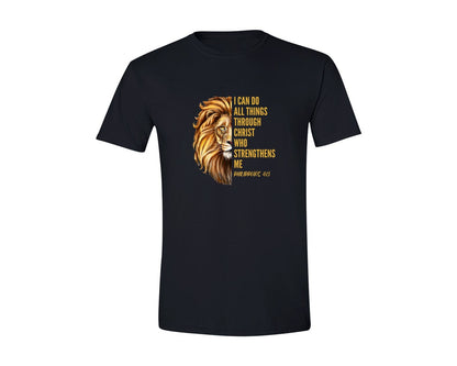 brand:Generic|color:Black|Lion Of Judah Philippians 413 Graphic T-Shirt