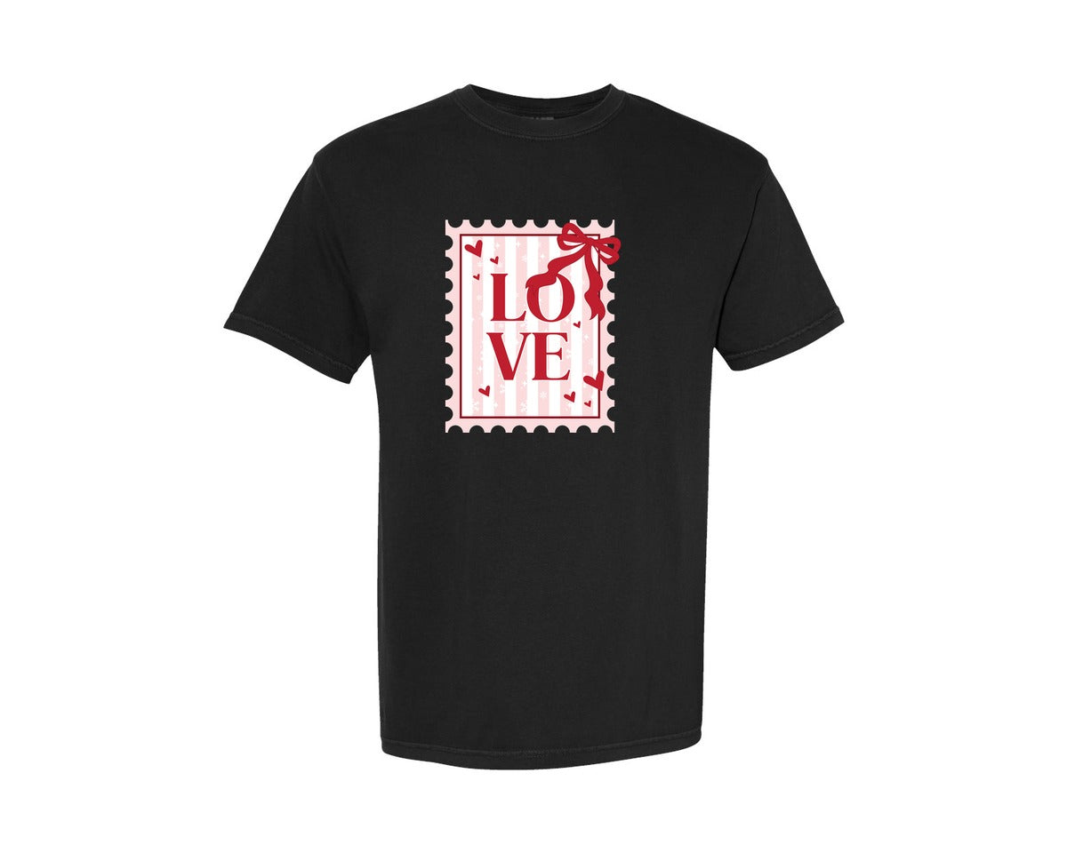 brand:Comfort Colors|color:Black|Love Valentines Love Heart Graphic T-Shirt