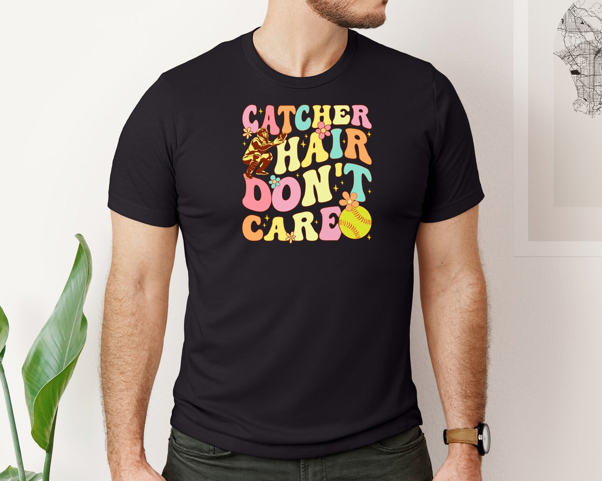 brand:Bella Canvas|color:Black|Cather Hair Dont Care T Shirt Graphic T-Shirt