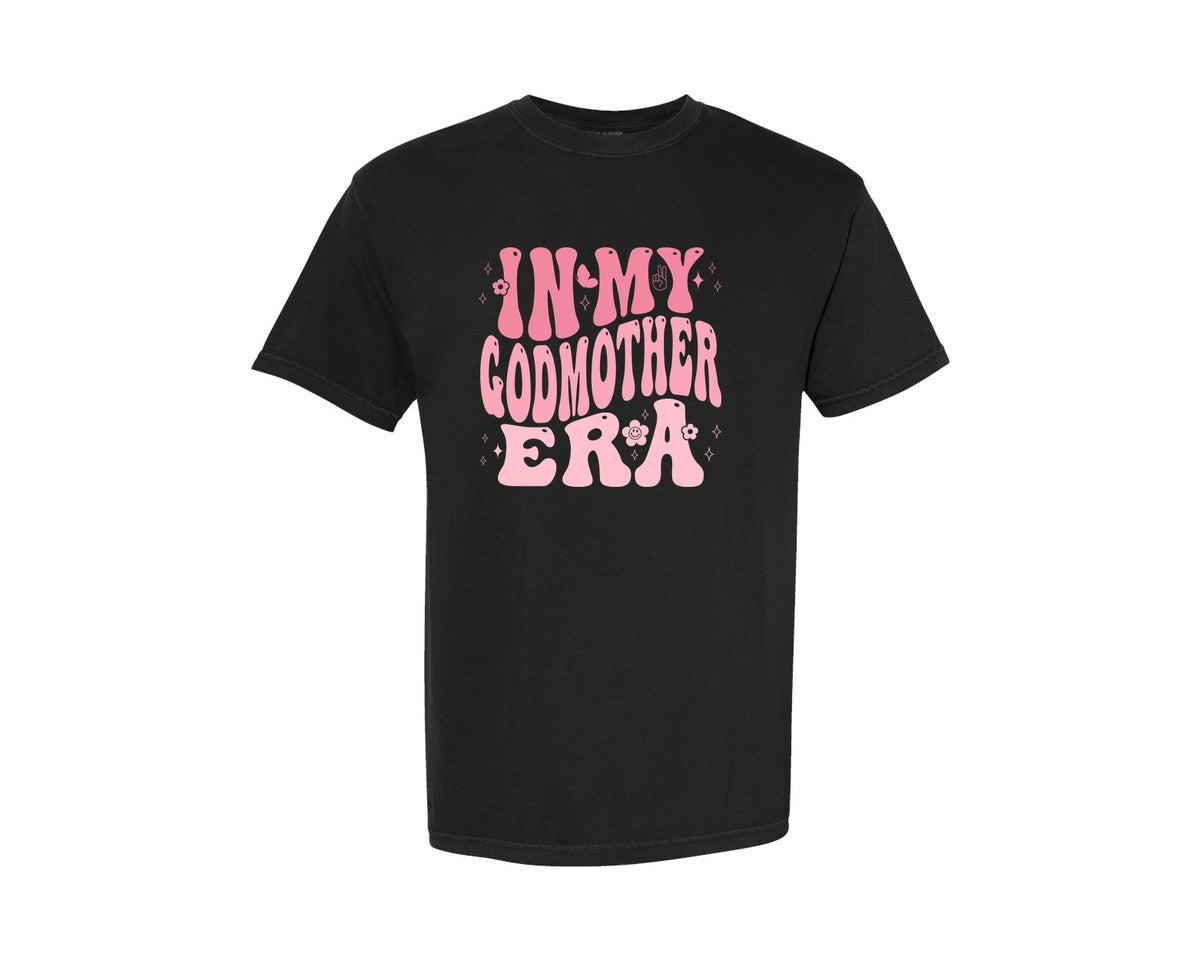 brand:Comfort Colors|color:Black|In My Godmother Era T Shirt Design 2 Graphic T-Shirt