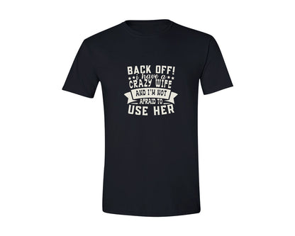brand:Generic|color:Black|Funny Husband From Wife Crazy Wife Graphic T-Shirt