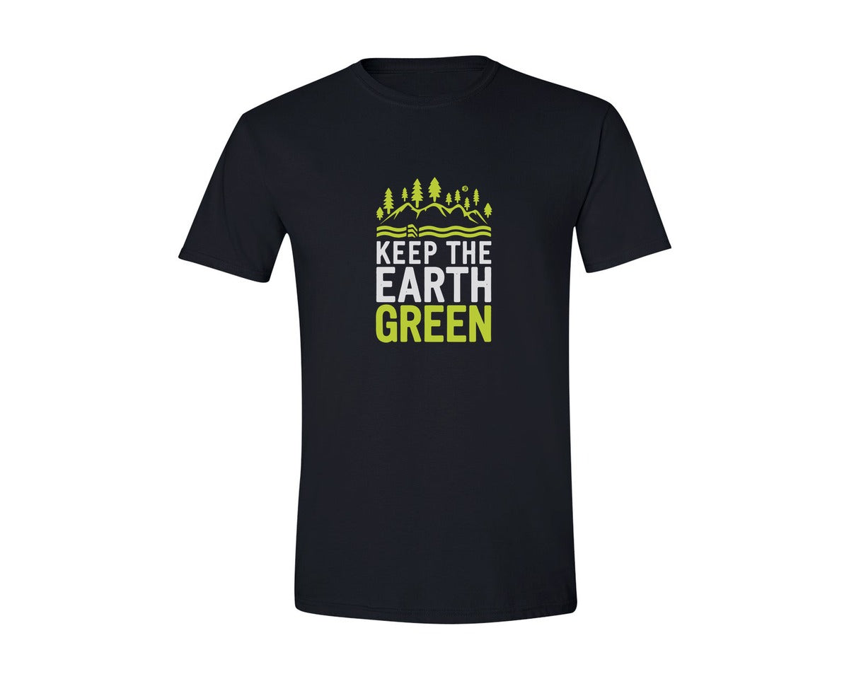 brand:Generic|color:Black|Keep The Earth Green Environment Cute Graphic T-Shirt