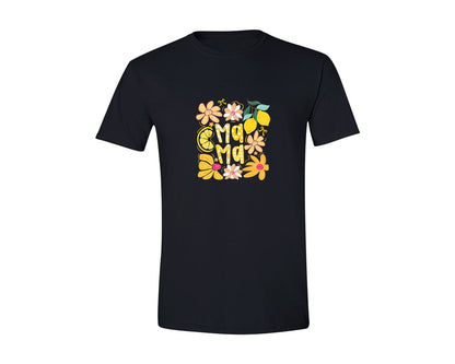 brand:Generic|color:Black|Boho Mama Summer Lemon Graphic T-Shirt