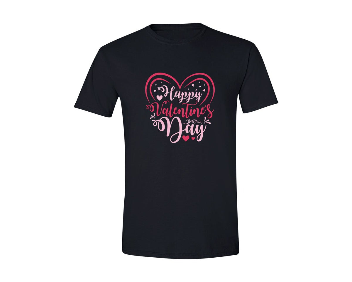 brand:Generic|color:Black|Happy Valentines Day Quote Design 6 Graphic T-Shirt