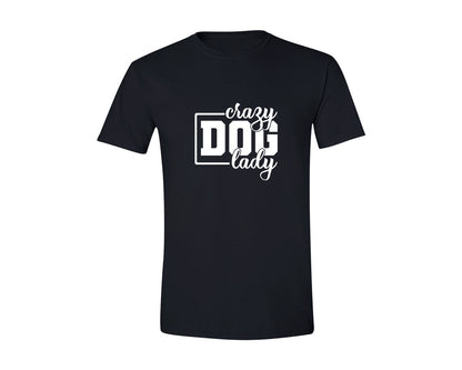 brand:Generic|color:Black|Crazy Dog Lady 146 Graphic T-Shirt
