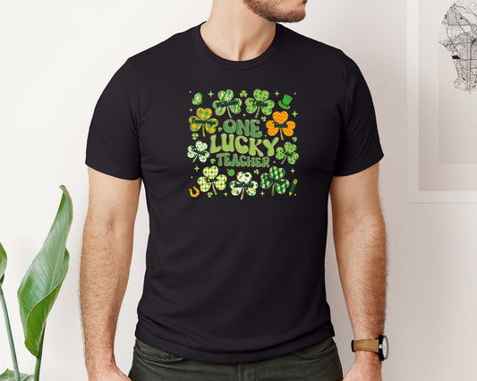 One Lucky Teacher St Patricks 3 Graphic T-Shirt