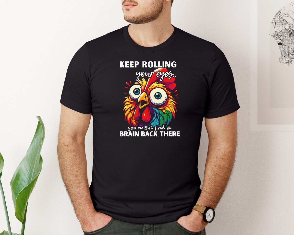 brand:Bella Canvas|color:Black|Sarcastic Quotes Print Funny Chicken 2 Graphic T-Shirt