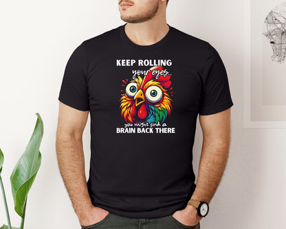 brand:Bella Canvas|color:Black|Sarcastic Quotes Print Funny Chicken 2 Graphic T-Shirt