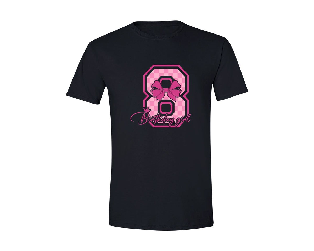 brand:Generic|color:Black|Birthday Girl 8Th Birthday Shirt Graphic T-Shirt