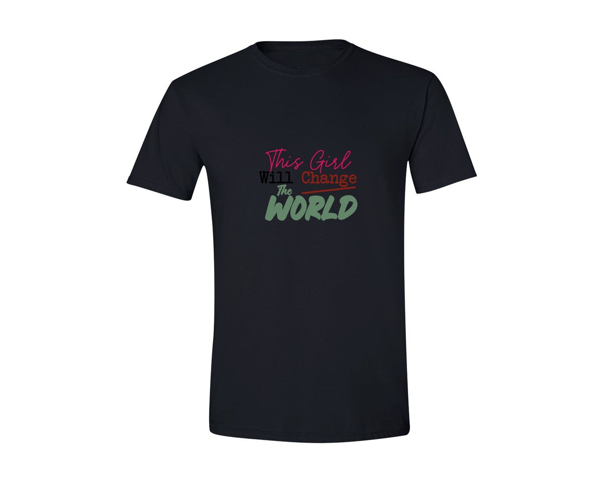 brand:Generic|color:Black|This Girl Will Change The World 2 Graphic T-Shirt