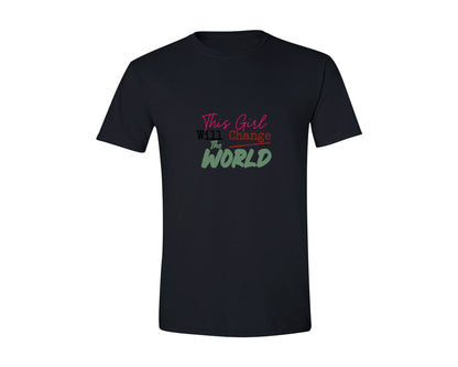 brand:Generic|color:Black|This Girl Will Change The World 2 Graphic T-Shirt