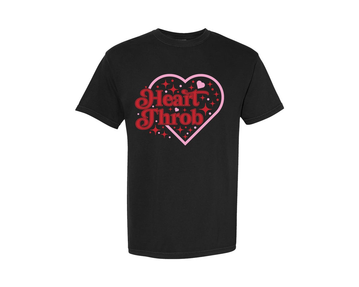 brand:Comfort Colors|color:Black|Heart Throb Valentines Day T Shirt Graphic T-Shirt