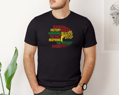brand:Bella Canvas|color:Black|Honor Black History Month T Shirt Graphic T-Shirt