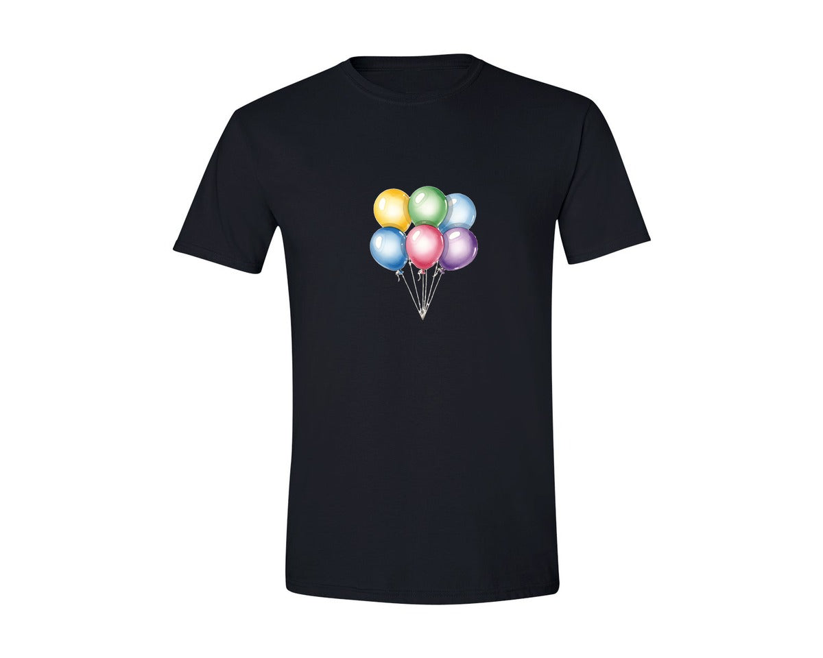 brand:Generic|color:Black|Colorful Balloon Watercolor Graphic T-Shirt