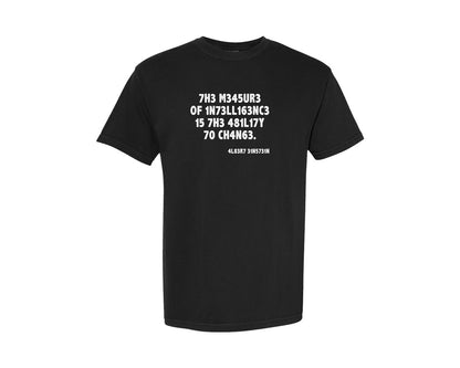 brand:Comfort Colors|color:Black|Einstein The Measure Of Intelligence Graphic T-Shirt