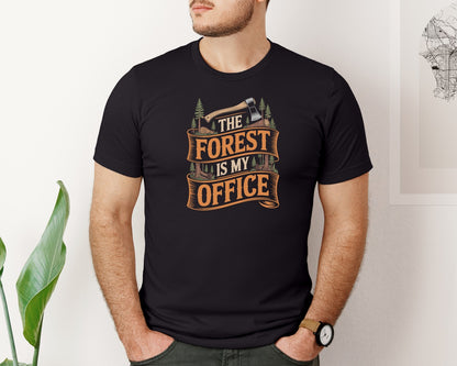 brand:Bella Canvas|color:Black|The Forest Is My Office Graphic T-Shirt