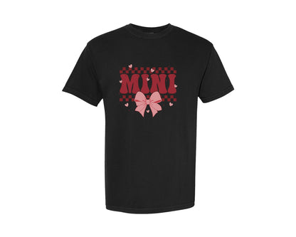 brand:Comfort Colors|color:Black|Mama Mini Valentines Coquette Graphic T-Shirt