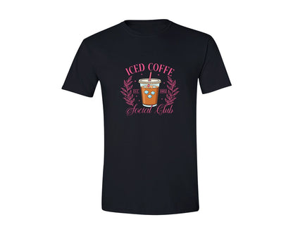 brand:Generic|color:Black|Iced Coffee Social Club Coquette 2 Graphic T-Shirt