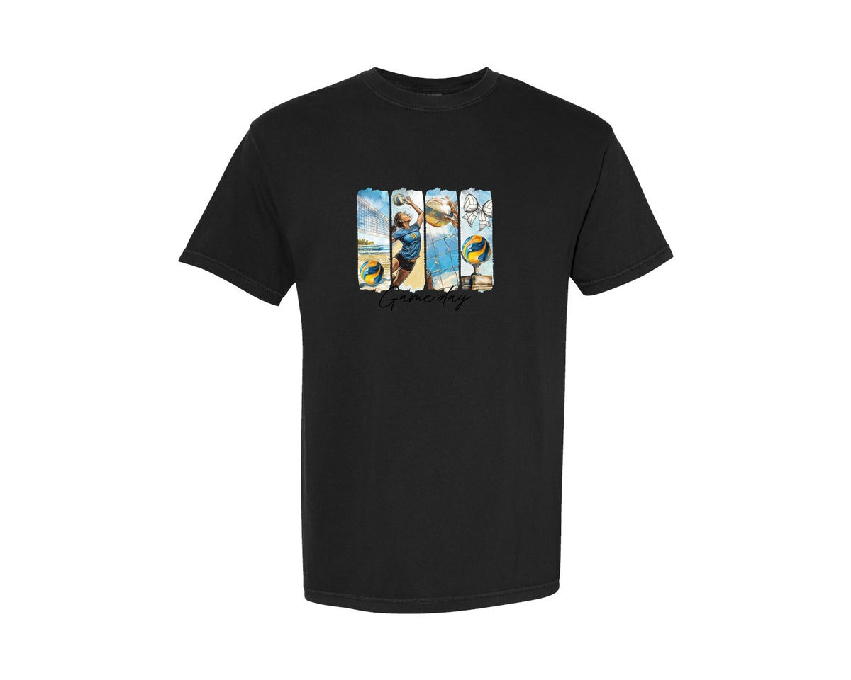 brand:Comfort Colors|color:Black|Volleyball Game Day 3 Graphic T-Shirt