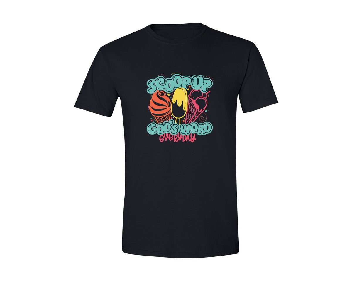 brand:Generic|color:Black|Christian Kids Ice Cream Graphic T-Shirt