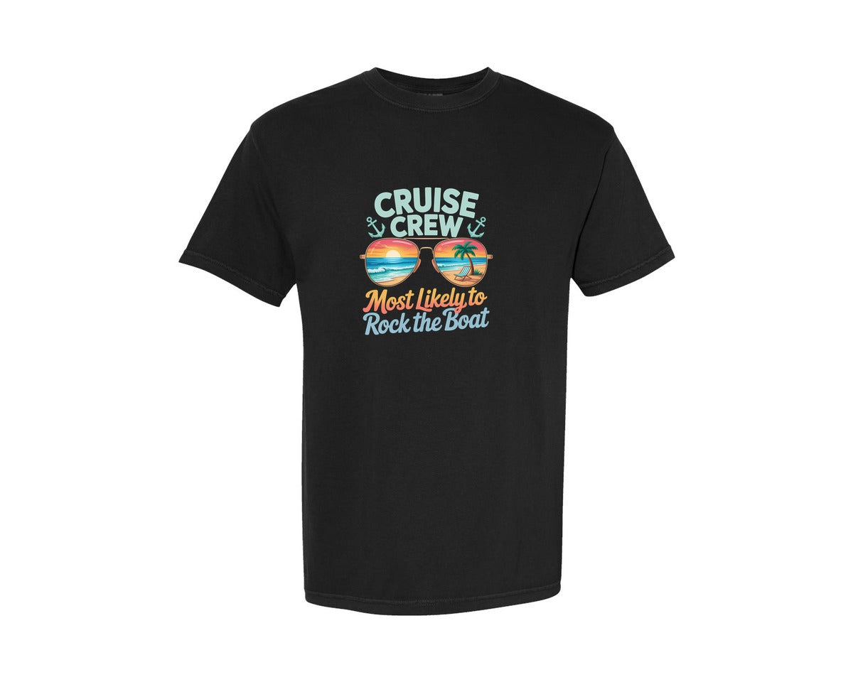 brand:Comfort Colors|color:Black|Cruise Crew Travel Adventure Shirt Graphic T-Shirt