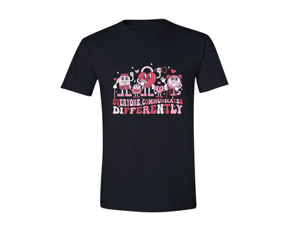 brand:Generic|color:Black|Everyone Communicates Differently 3 Graphic T-Shirt