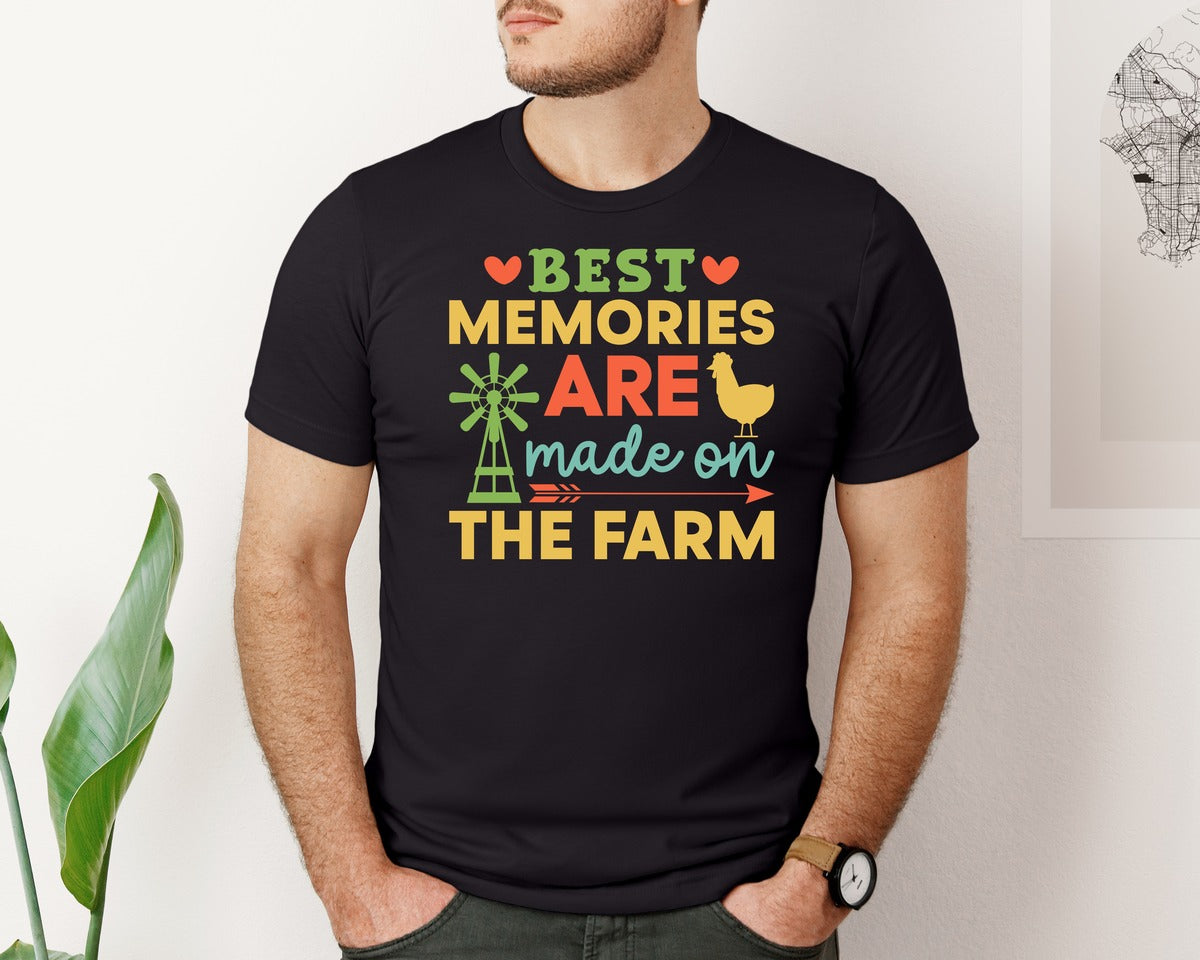 brand:Bella Canvas|color:Black|Farming Shirt Farmhouse Shirt Graphic T-Shirt
