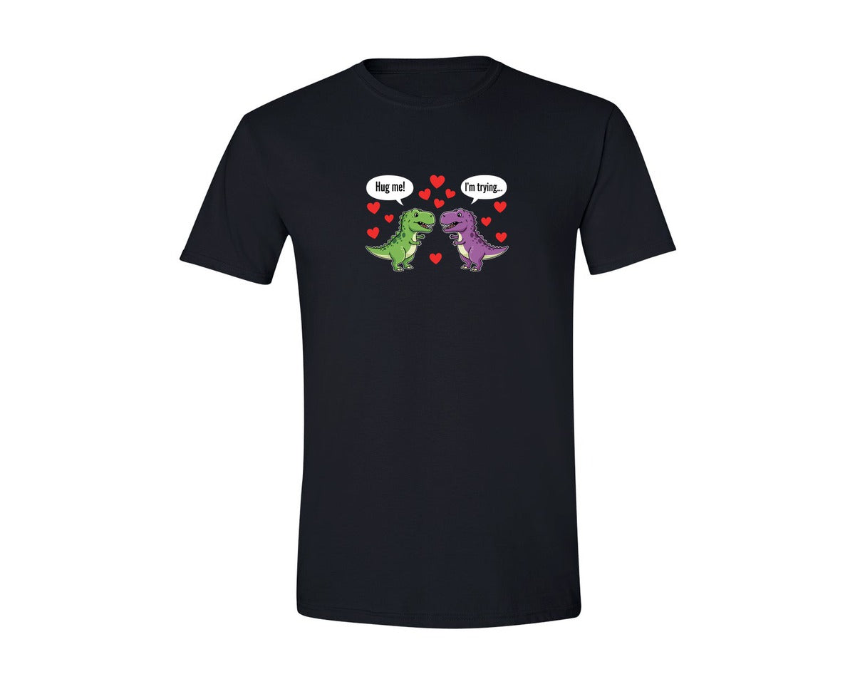 brand:Generic|color:Black|Cute Dino Valentines Day T Shirt Graphic T-Shirt