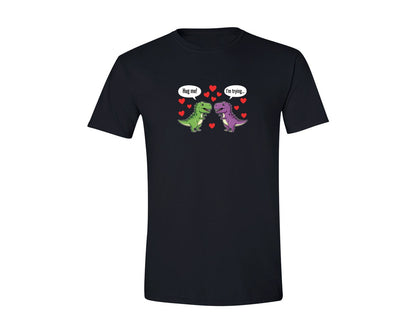 brand:Generic|color:Black|Cute Dino Valentines Day T Shirt Graphic T-Shirt