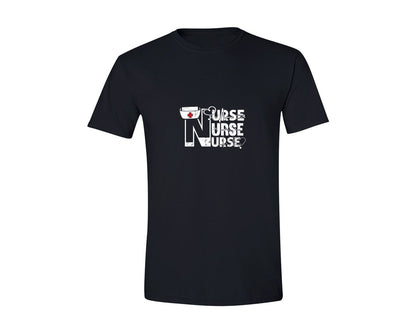 brand:Generic|color:Black|Nurse 128 Graphic T-Shirt