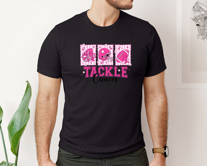 brand:Bella Canvas|color:Black|Tackle Cancer Pink Graphic T-Shirt
