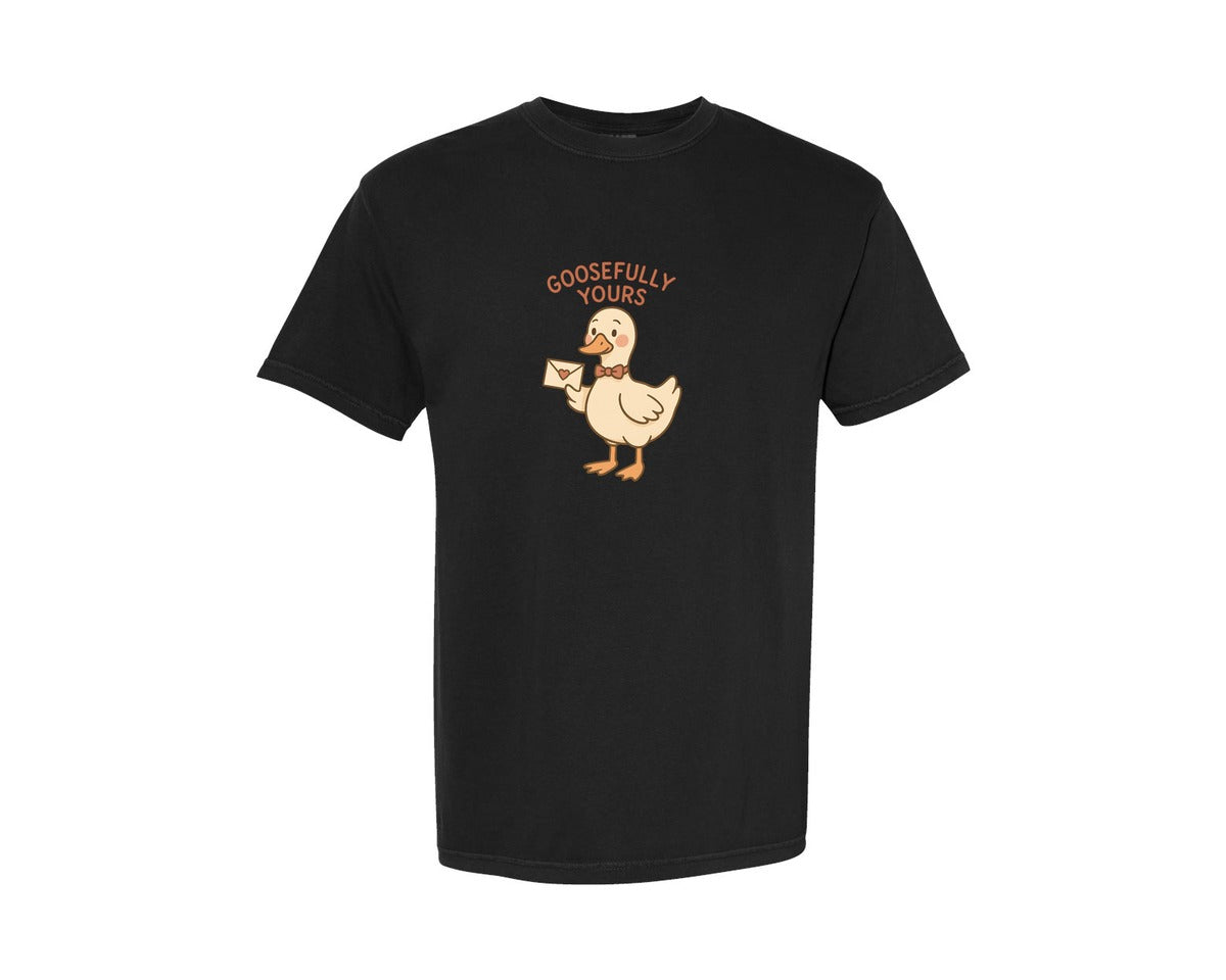 brand:Comfort Colors|color:Black|Anti Valentine Goose Goosefully You Graphic T-Shirt