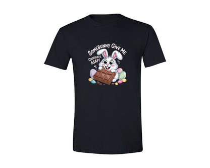 brand:Generic|color:Black|Funny Easter Chocolate Design Graphic T-Shirt