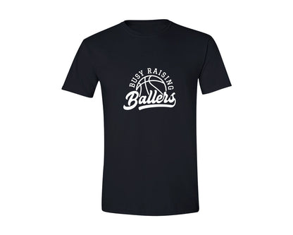 brand:Generic|color:Black|Busy Raising Ballers 24 Graphic T-Shirt