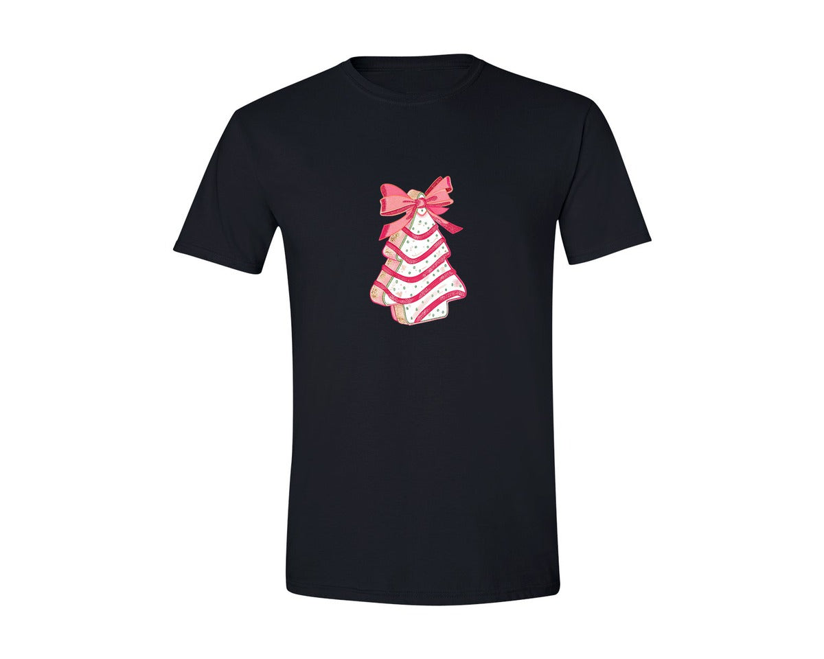 brand:Generic|color:Black|Christmas Tree Cake Coquette 5 Graphic T-Shirt