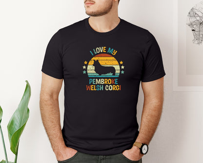 brand:Bella Canvas|color:Black|Pembroke Welsh Corgi Silhouette T Shirt 6 Graphic T-Shirt