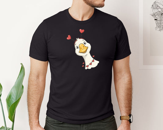 Valentine Day Funny Goose Graphic T-Shirt