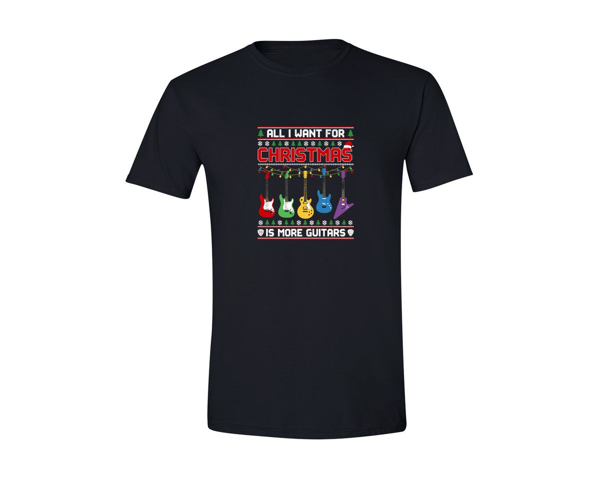 brand:Generic|color:Black|All I Want Is More Guitars T Shirt Graphic T-Shirt