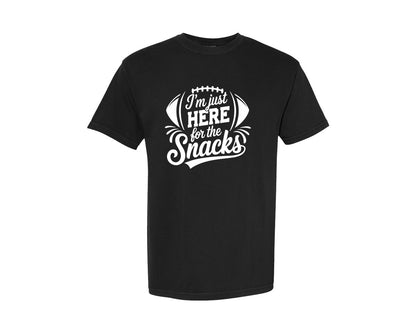 brand:Comfort Colors|color:Black|Im Just Here For The Snacks Graphic T-Shirt