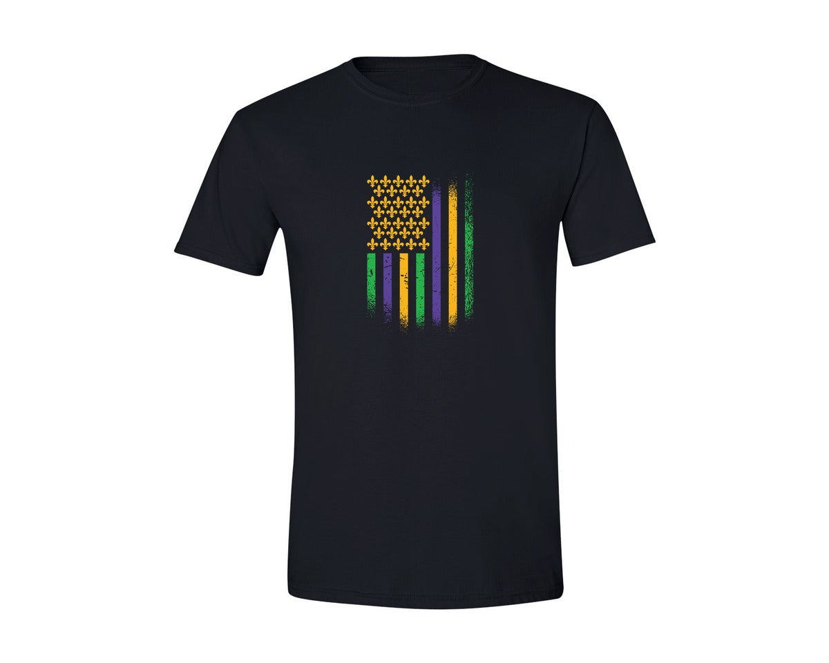 brand:Generic|color:Black|Flag Mardi Gras T Shirt Graphic T-Shirt