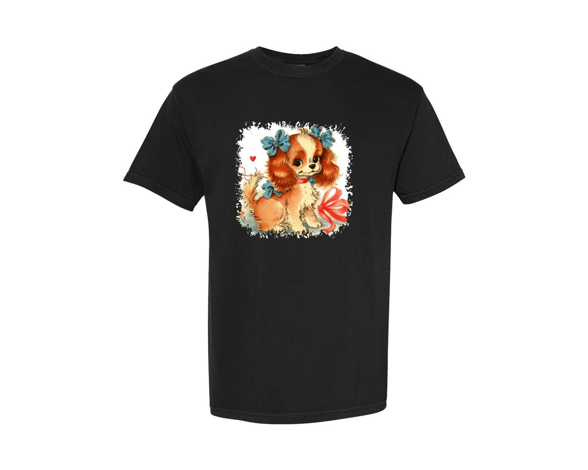 brand:Comfort Colors|color:Black|Vintage Valentine Square Tshirt 33 Graphic T-Shirt