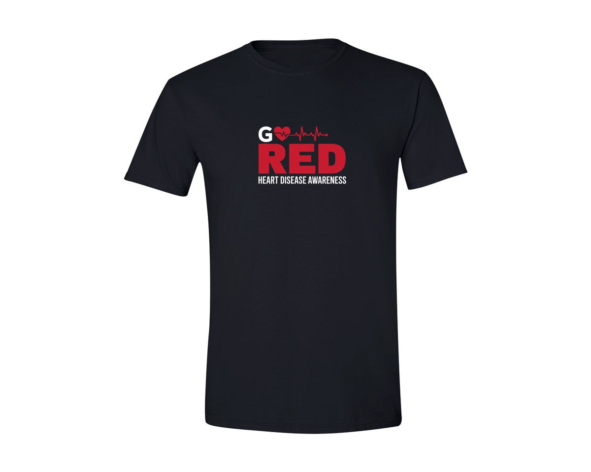 brand:Generic|color:Black|Go Red Heart Disease Awareness 3 Graphic T-Shirt