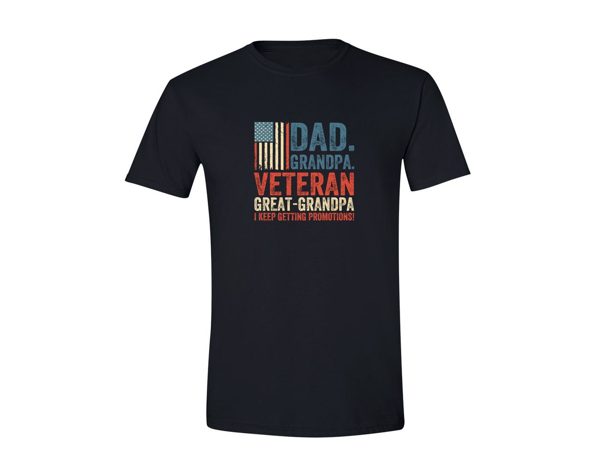 brand:Generic|color:Black|Dad Grandpa Veteranse280Afdaye280Afte28091Shirt Graphic T-Shirt
