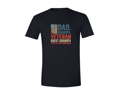 brand:Generic|color:Black|Dad Grandpa Veteranse280Afdaye280Afte28091Shirt Graphic T-Shirt