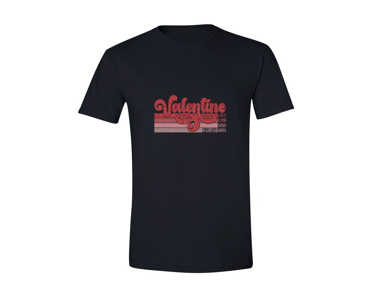brand:Generic|color:Black|Retro Valentine Love Be Mine Graphic T-Shirt