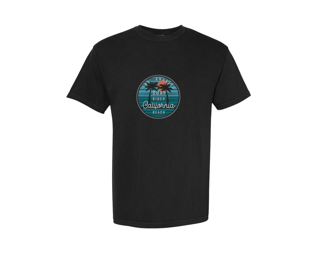 brand:Comfort Colors|color:Black|T Shirt Design California Surf Rider 2 Graphic T-Shirt