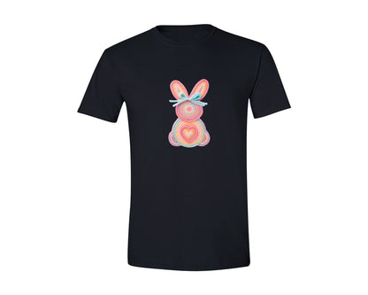 brand:Generic|color:Black|Latch Hook Crochet Bunny Easter 2 Graphic T-Shirt